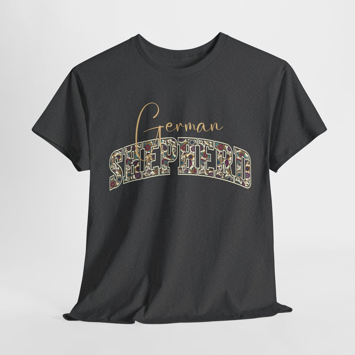 German Shepherd Teal Paisley Varsity TShirt