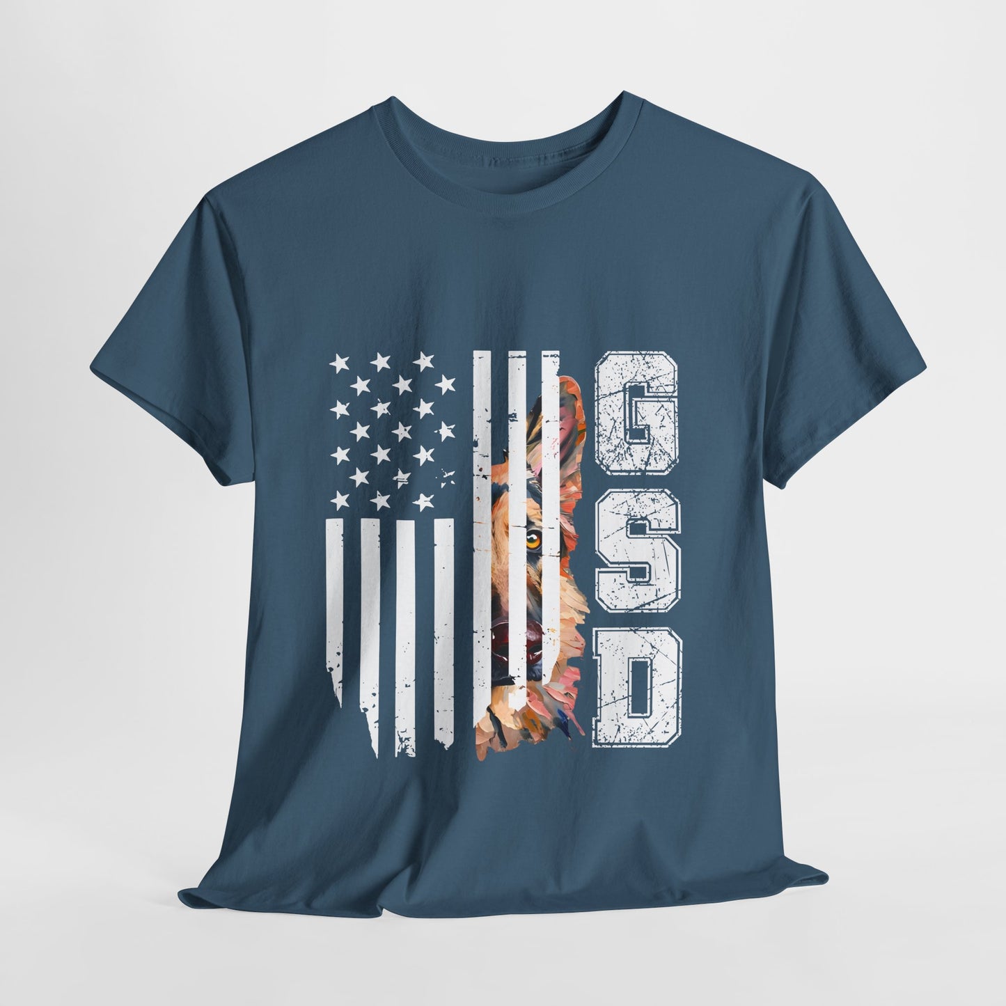German Shepherd GSD Patriot Flag TShirt