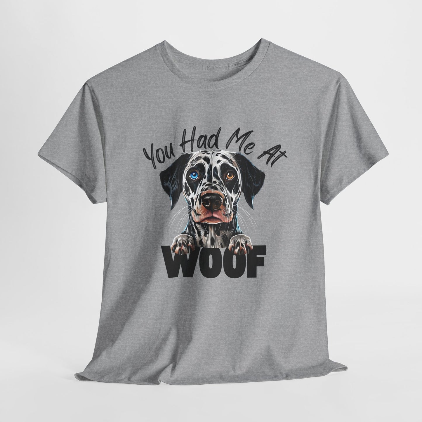 CRAZY DOG TEE Dalmation Had Me At Woof in SPORT GRAY
