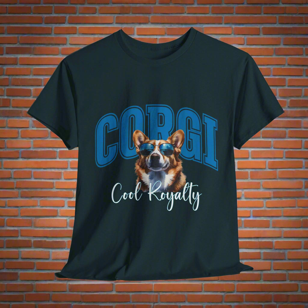Corgi tee shirts Cool Royalty in Midnight