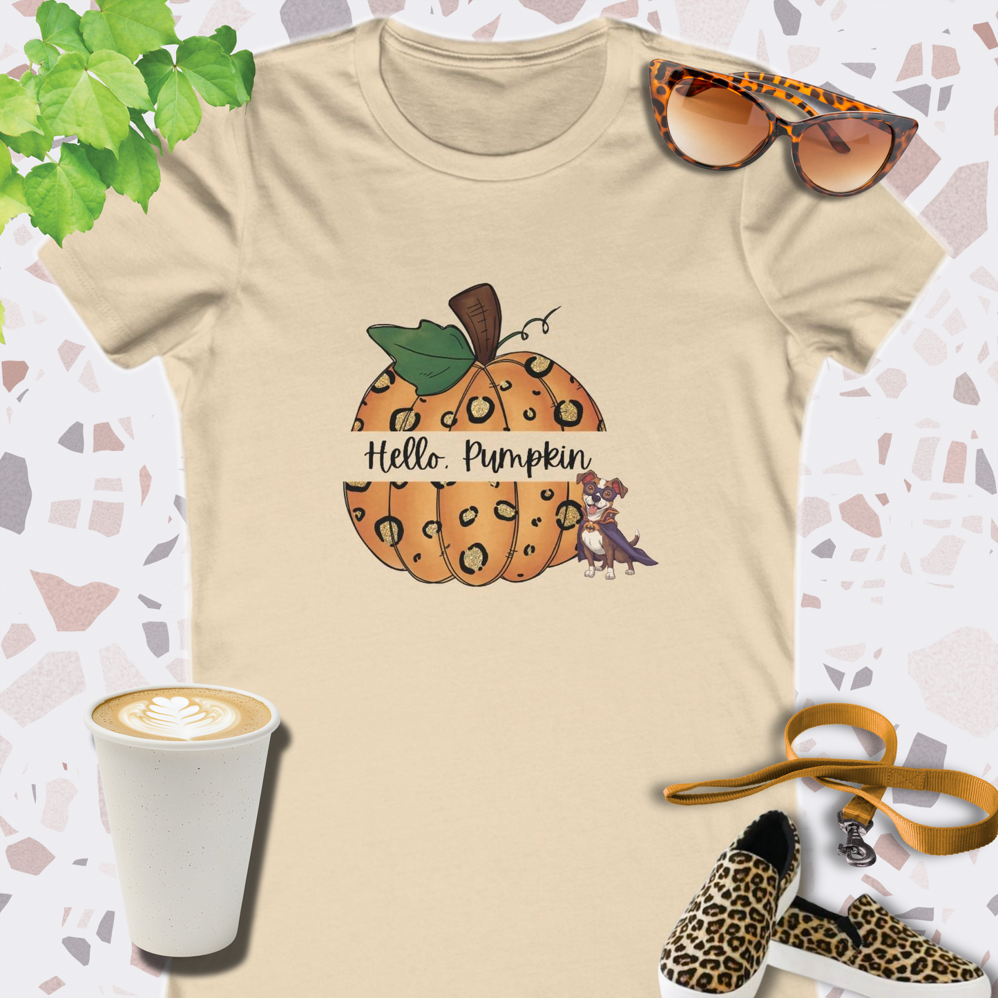 Cute Halloween Shirts for Women in Soft Cream