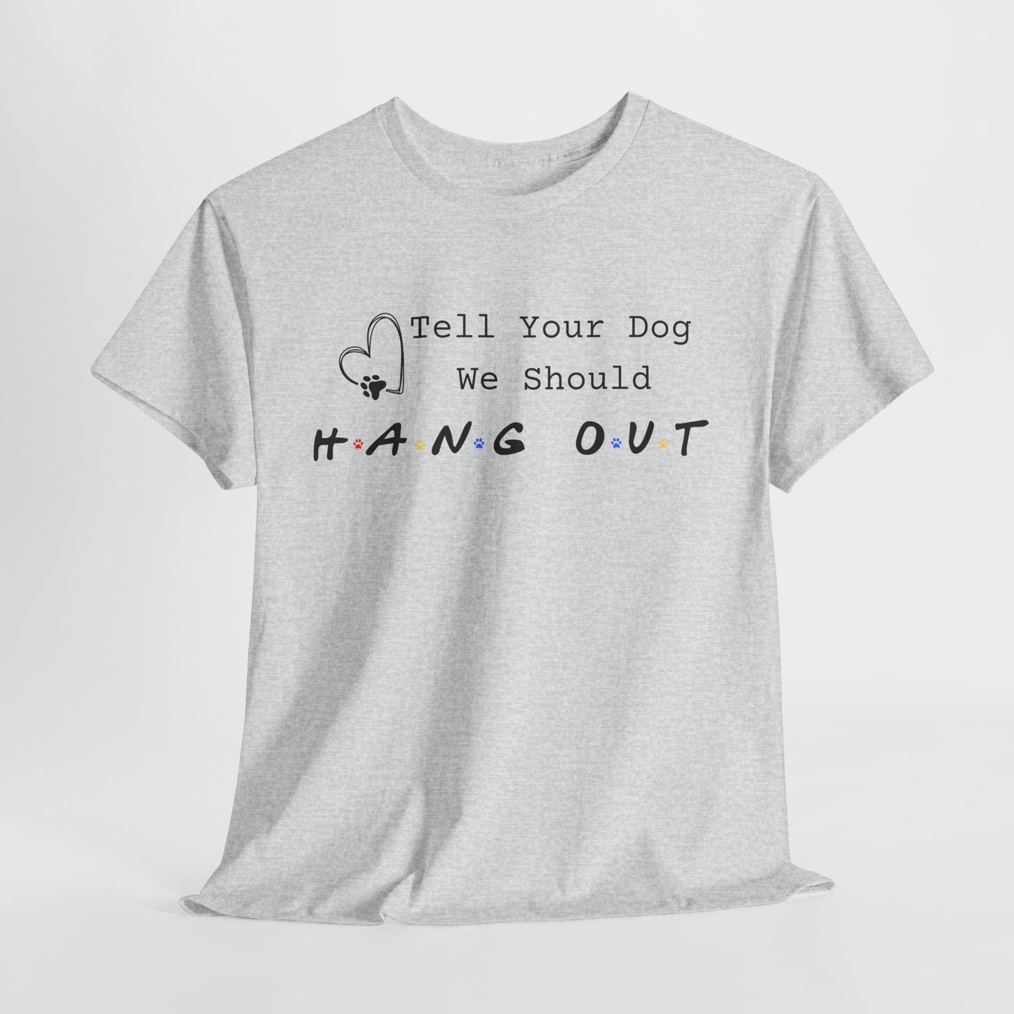 Ash t-shirt with humorous text design on a white background