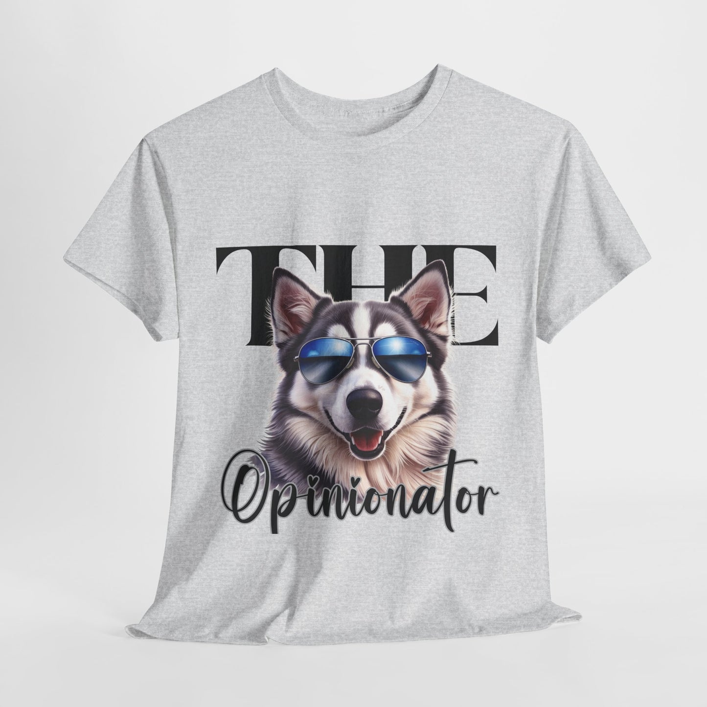 HUSKY DOG T SHIRT The Opinionator in ash