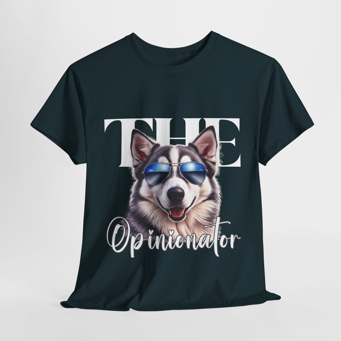 HUSKY DOG T SHIRT The Opinionator in midnight