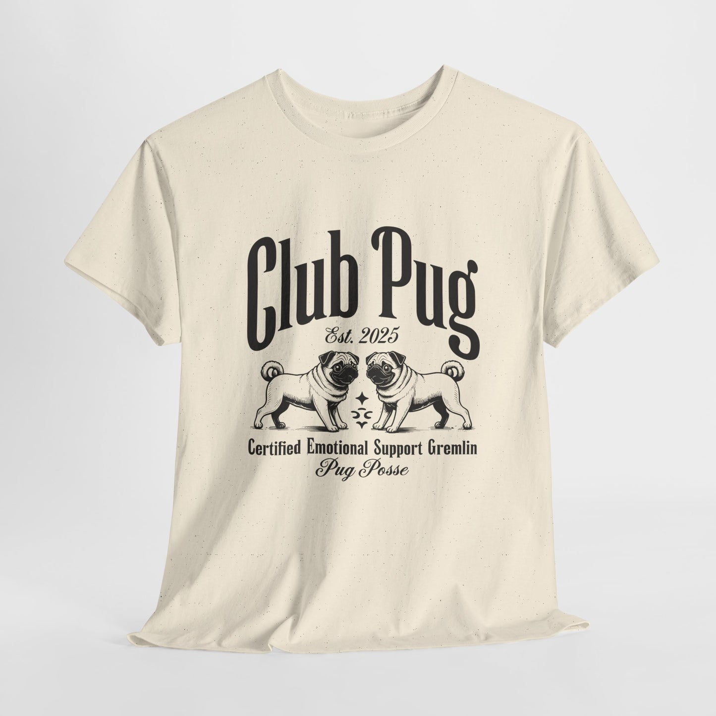 PUG LIFE SHIRT Club Pug Posse in natural