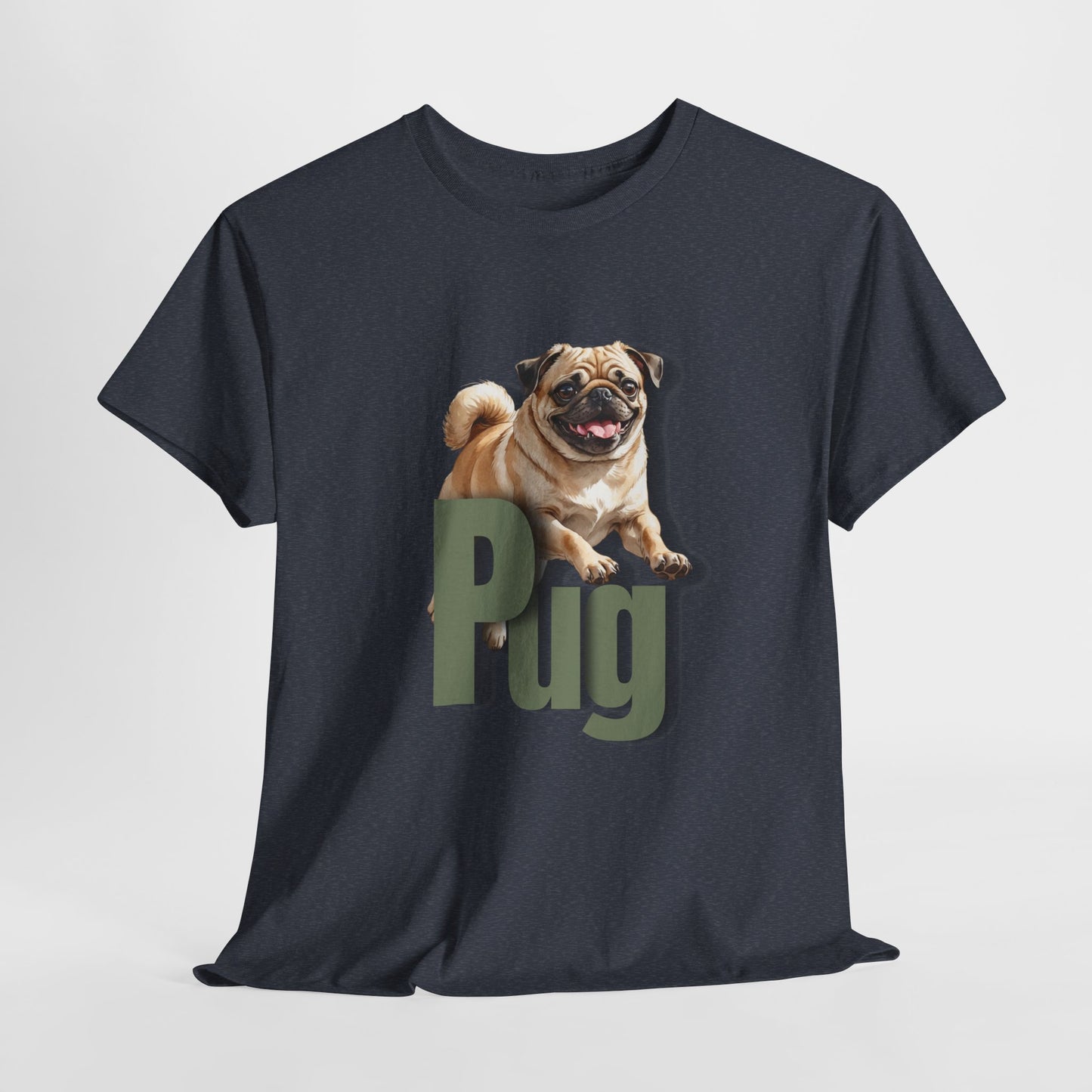 PUG LIFE SHIRT Fun Jumpin Pug in graphite heather