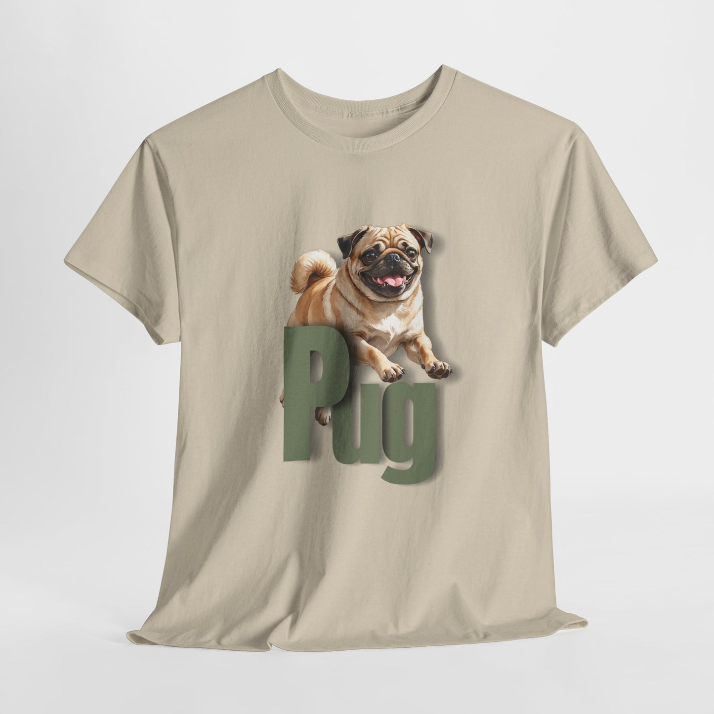 PUG LIFE SHIRT Fun Jumpin Pug in sand