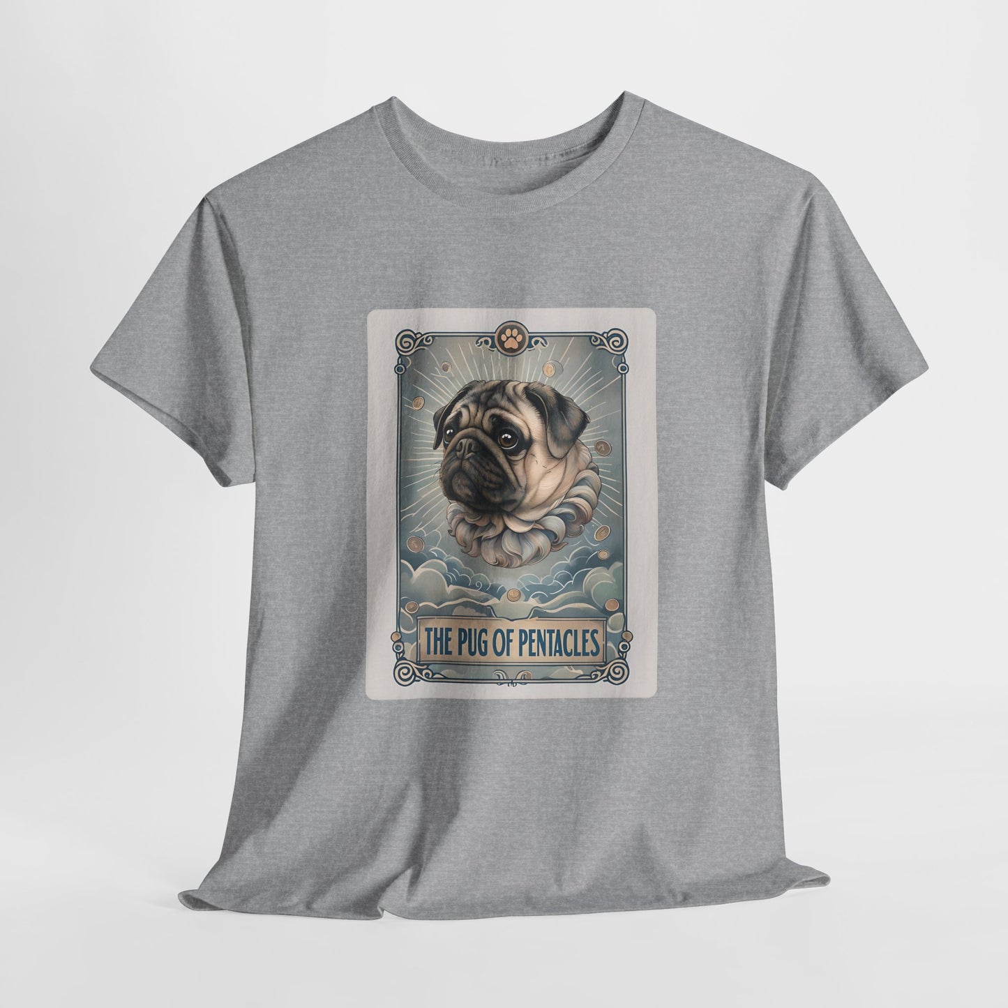 PUG TSHIRT PUG OF PENTACLES in sport gray