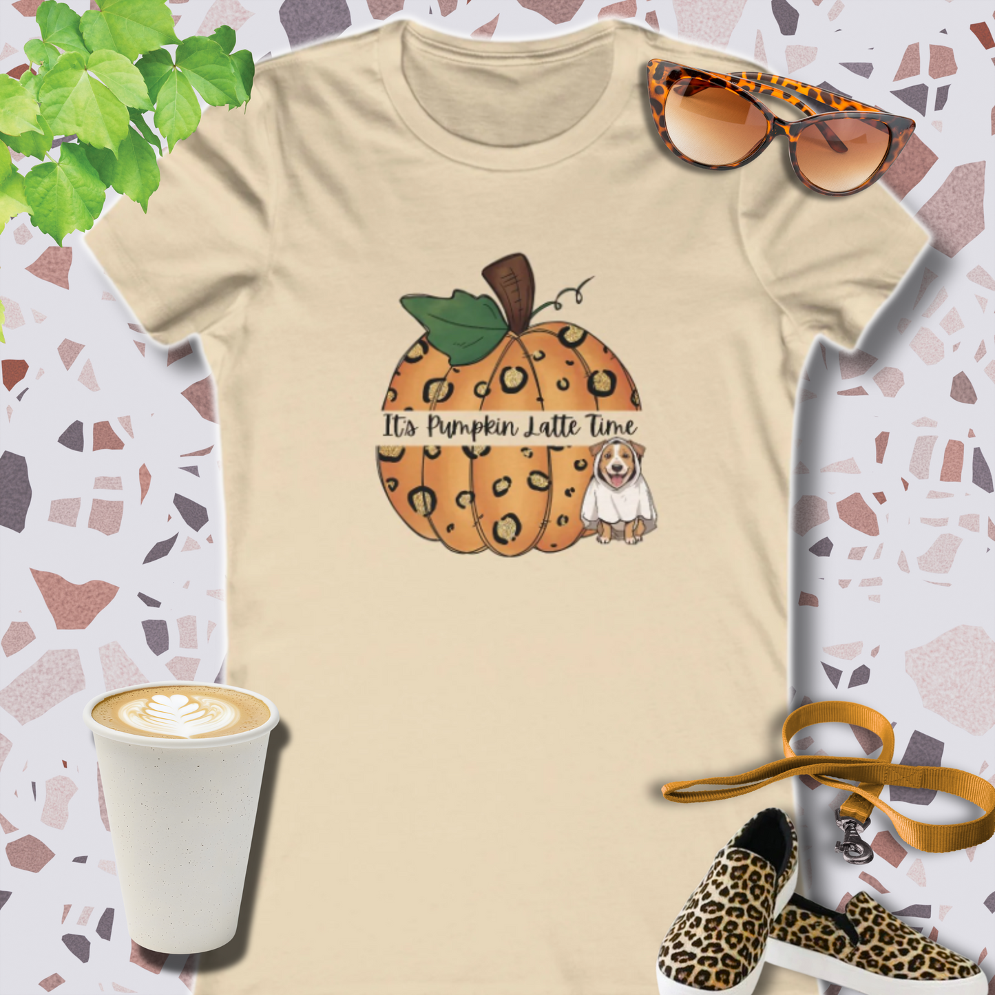 Pumpkin_Shirts_for_Adults_Its_Pumpkin_Latte_Time_in_soft cream