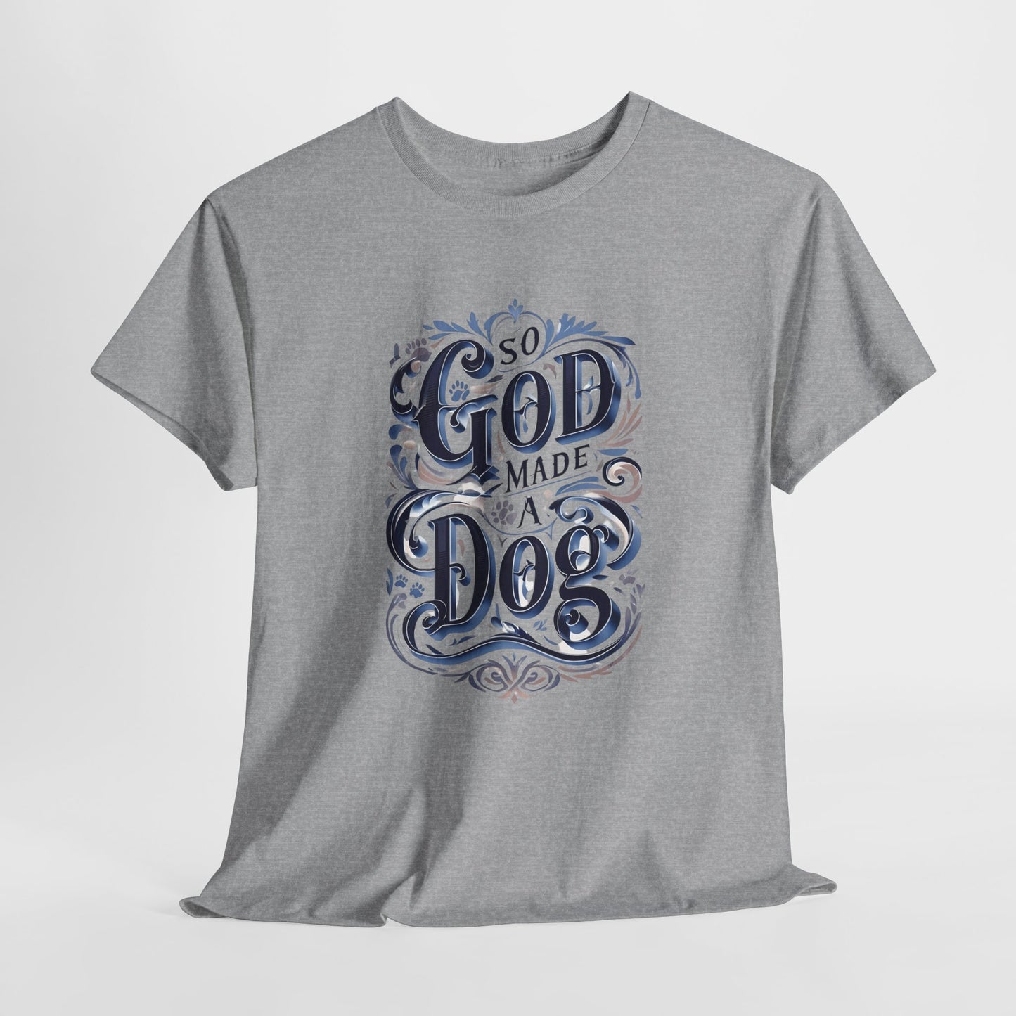 Sports Gray t-shirt with decorative text design on a white background