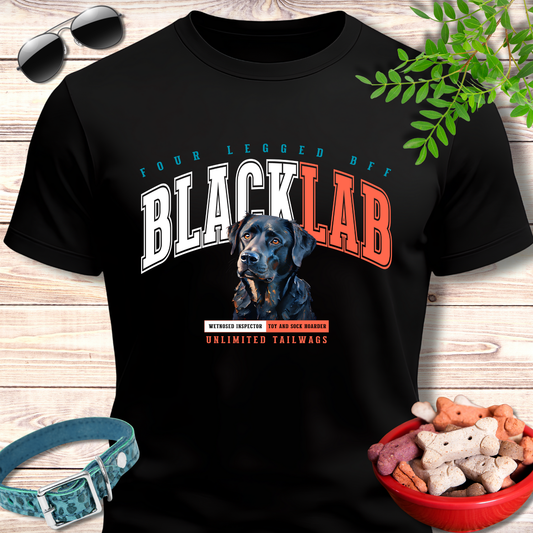 Black Lab Varsity Portrait TShirt