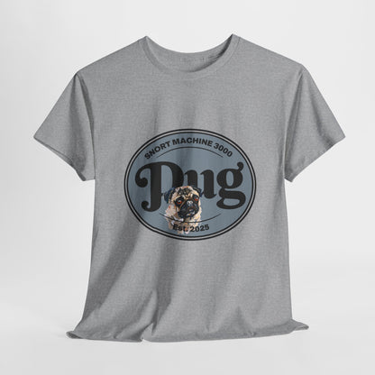 Gray t-shirt with 'Pug' graphic design on a white background
