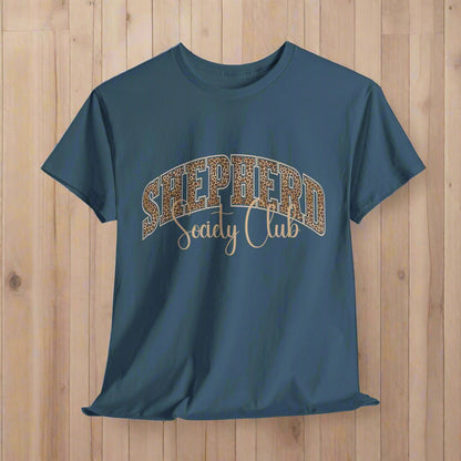German Shepherd TShirt Leopard Print in indigo blue