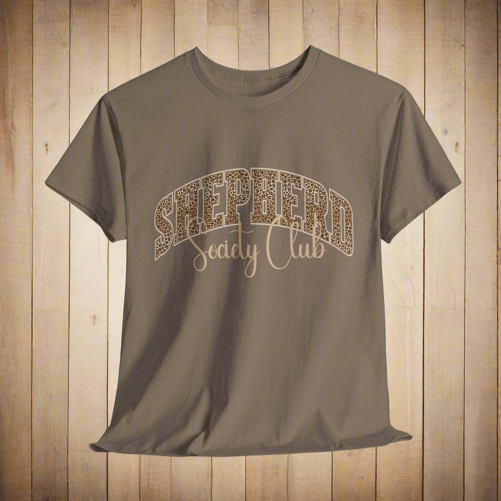 German Shepherd TShirt Leopard Print in brown savana