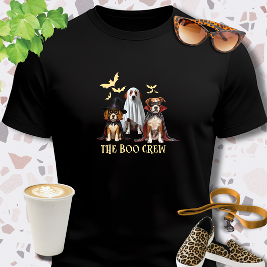 BOO CREW HALLOWEEN DOG SHIRT in black