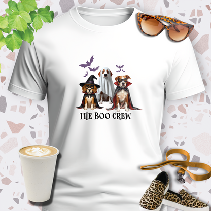 BOO CREW HALLOWEEN DOG SHIRT in white