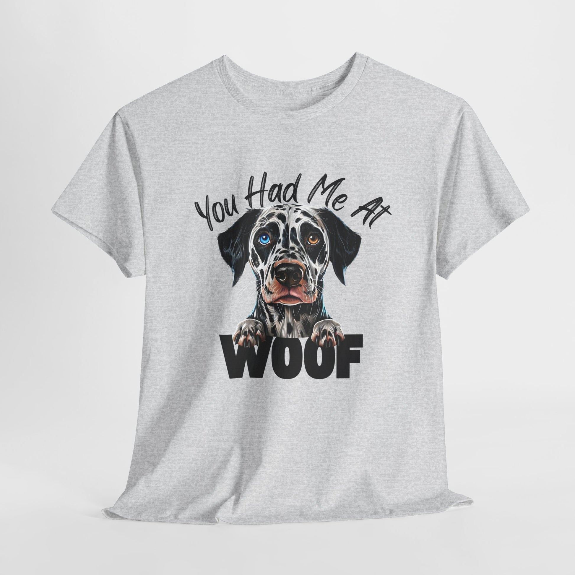 CRAZY DOG TEE Dalmation Had Me At Woof in ASH