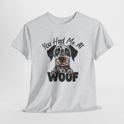 CRAZY DOG TEE Dalmation Had Me At Woof in ASH