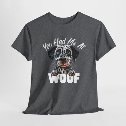 CRAZY DOG TEE Dalmation Had Me At Woof in graphite heather 