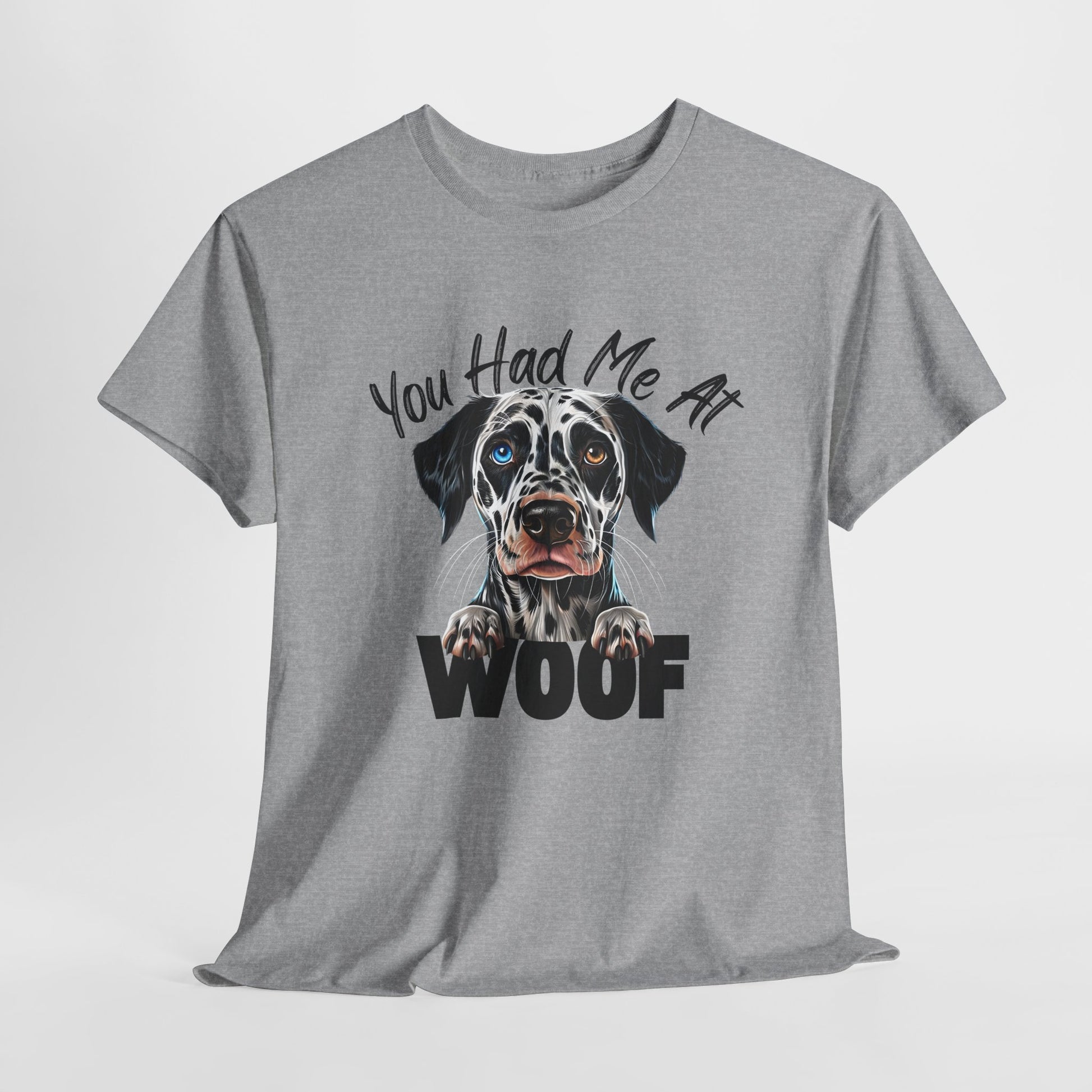CRAZY DOG TEE Dalmation Had Me At Woof in SPORT GRAY