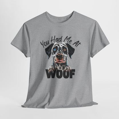 CRAZY DOG TEE Dalmation Had Me At Woof in SPORT GRAY