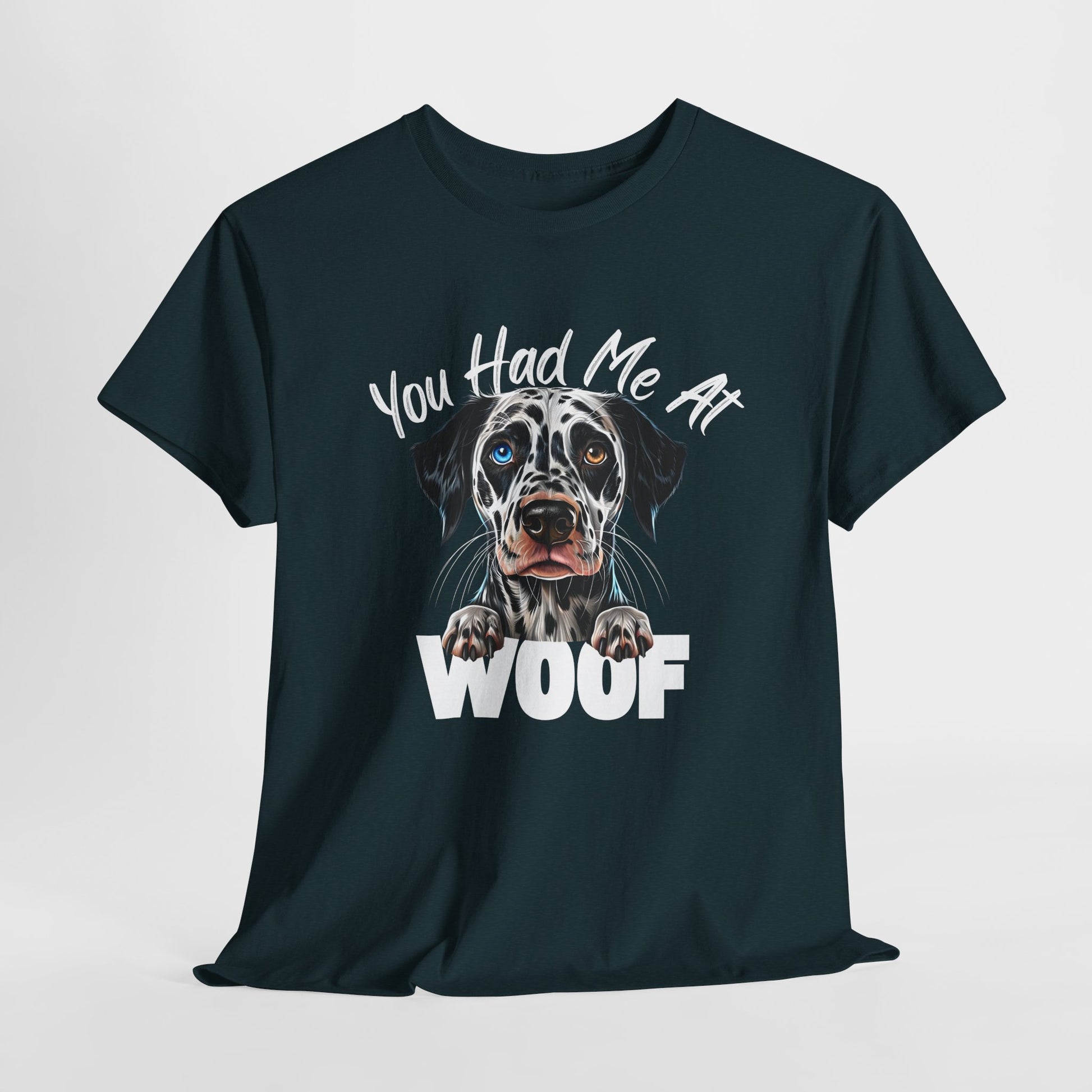CRAZY DOG TEE Dalmation Had Me At Woof in midnight