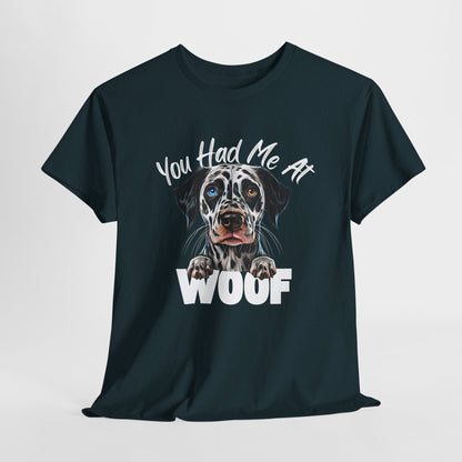 CRAZY DOG TEE Dalmation Had Me At Woof in midnight