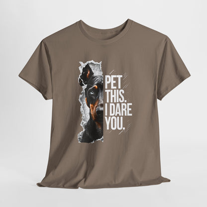 CRAZY DOG TEE Doberman Pet This Shirt in brown savana