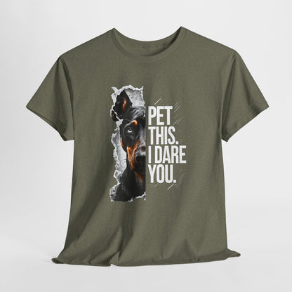 CRAZY DOG TEE Doberman Pet This Shirt in heather military green
