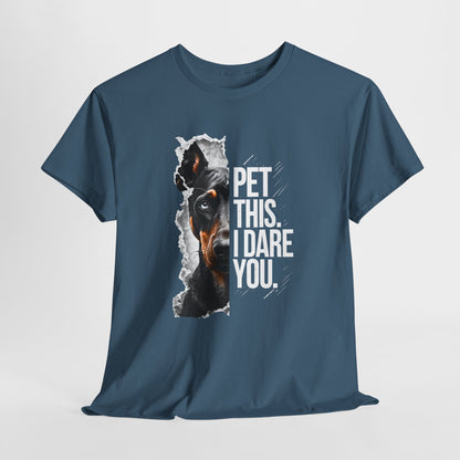 CRAZY DOG TEE Doberman Pet This Shirt in indigo bllue
