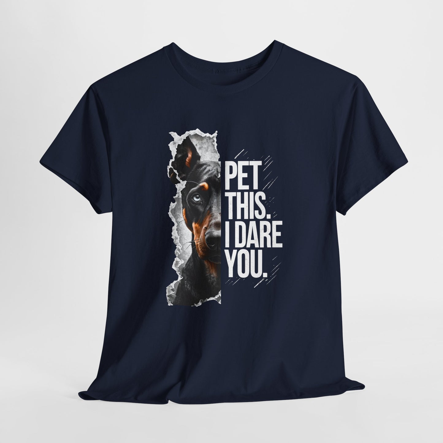 CRAZY DOG TEE Doberman Pet This Shirt in navy