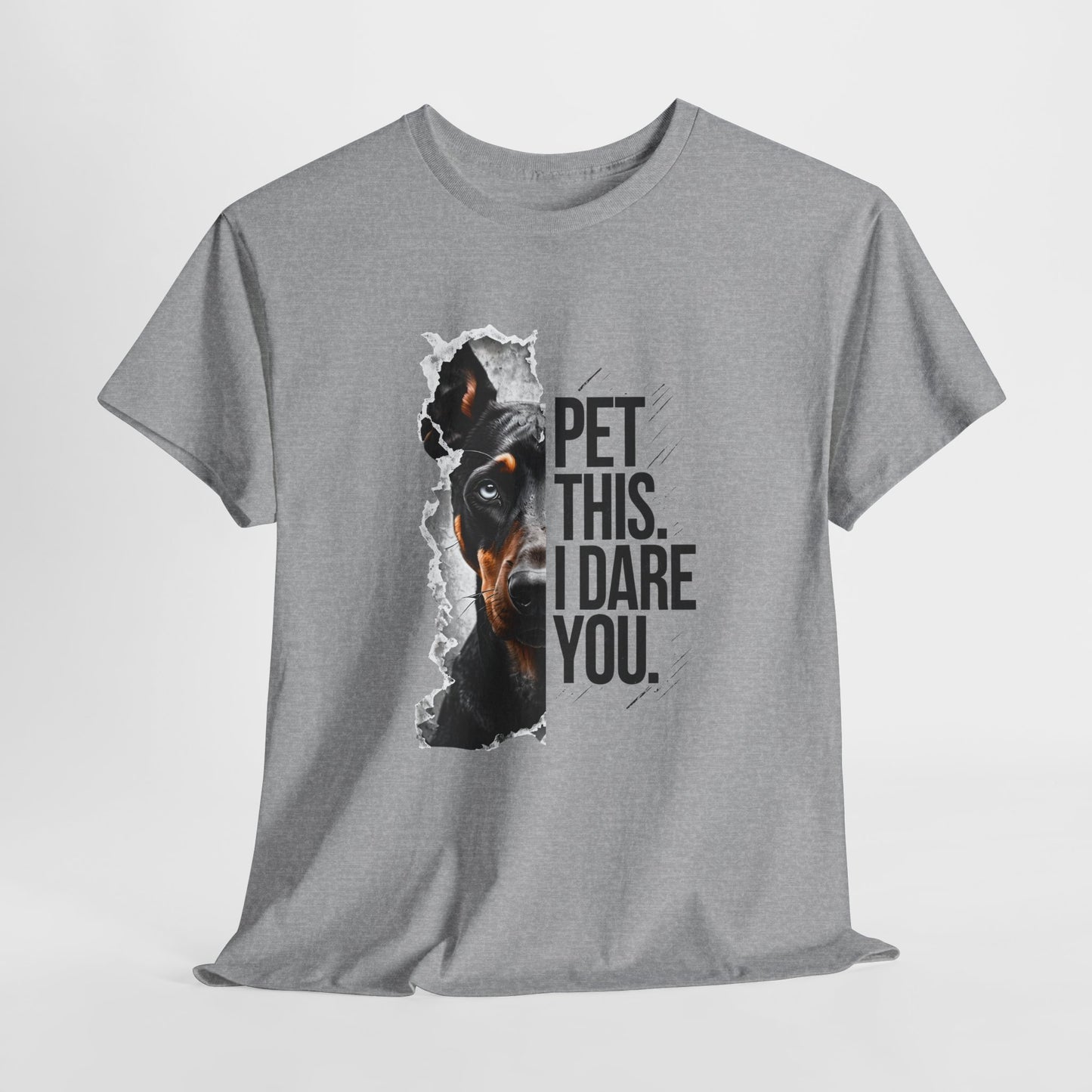 CRAZY DOG TEE Doberman Pet This Shirt in sport gray