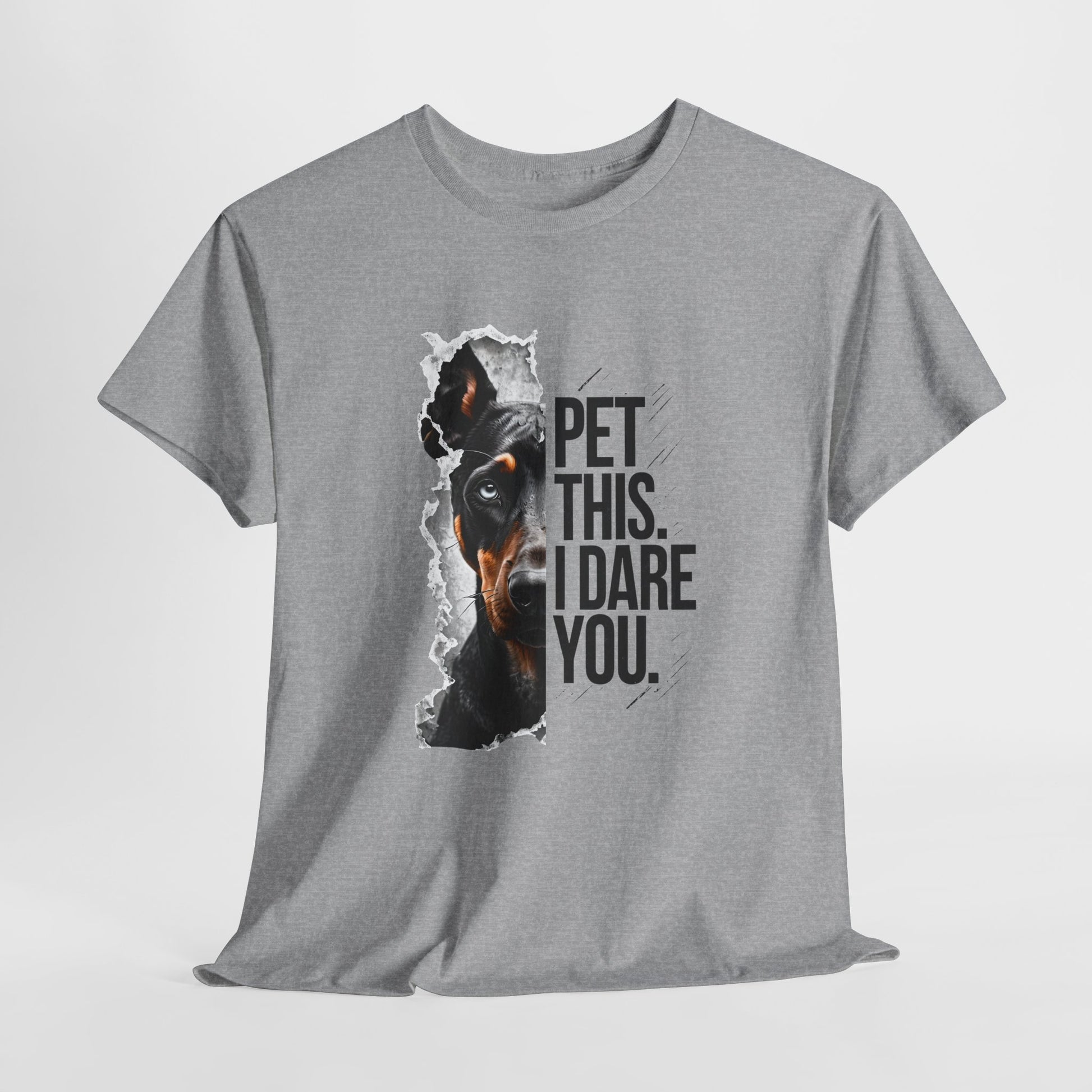 CRAZY DOG TEE Doberman Pet This Shirt in sport gray