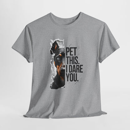 CRAZY DOG TEE Doberman Pet This Shirt in sport gray