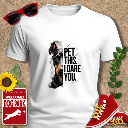 CRAZY DOG TEE Doberman Pet This Shirt in white