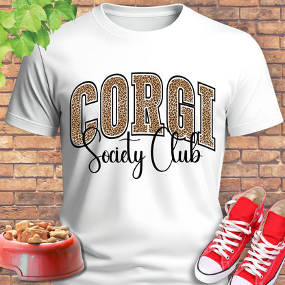 Corgi Shirt Varsity Letters Society Club in White