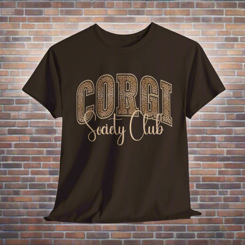 Corgi Shirt Varsity Letters Society Club in Dark Chocolate