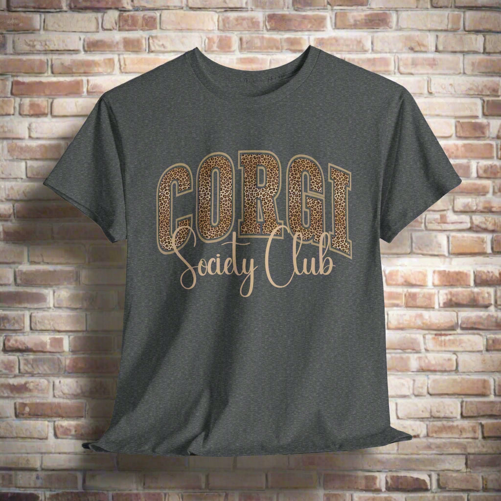 Corgi Shirt Varsity Letters Society Club in Graphite Heather