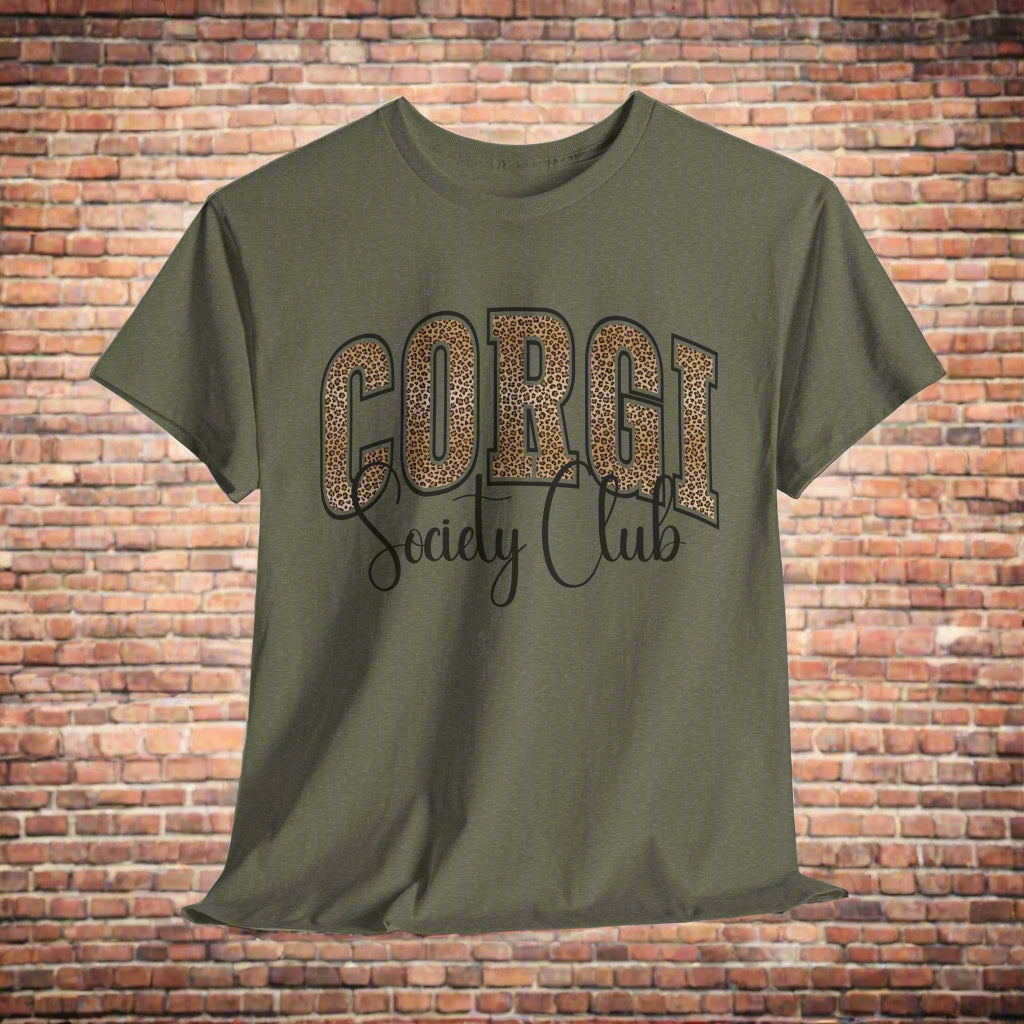 Corgi Shirt Varsity Letters Society Club in Heather Military Club