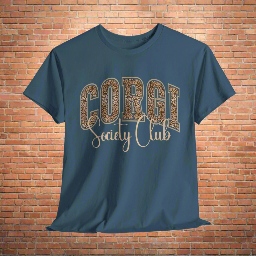 Corgi Shirt Varsity Letters Society Club in Indigo Blue