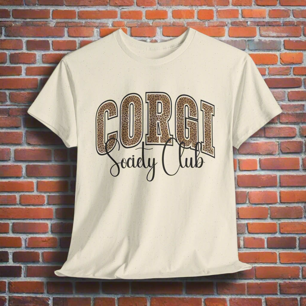 Corgi Shirt Varsity Letters Society Club in Natural