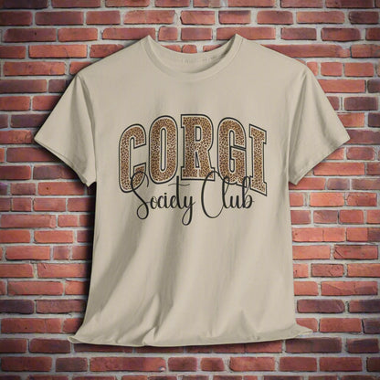 Corgi Shirt Varsity Letters Society Club in sand