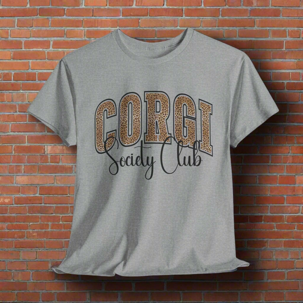 Corgi Shirt Varsity Letters Society Club in Sport Grey