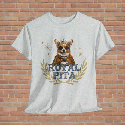 Corgi funny dog shirt Royal PITA in ash 