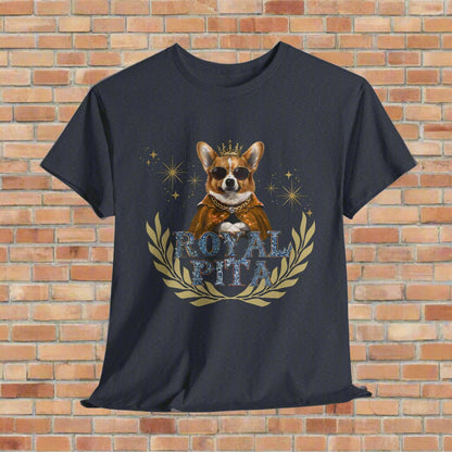 Corgi funny dog shirt Royal PITA in heather navy