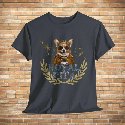 Corgi funny dog shirt Royal PITA in graphite heather