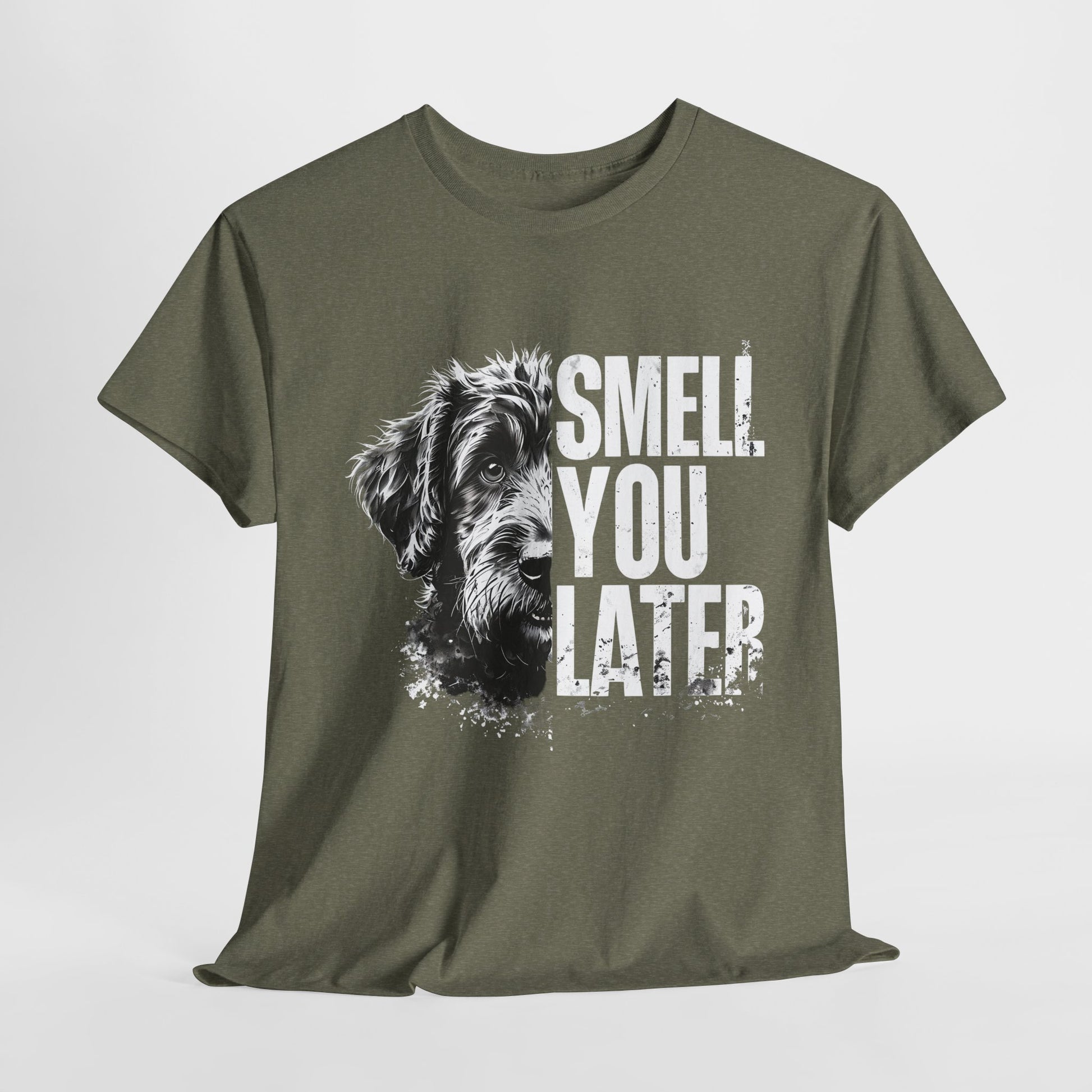 Crazy_Dog_Tee Smell You Later in heather military green