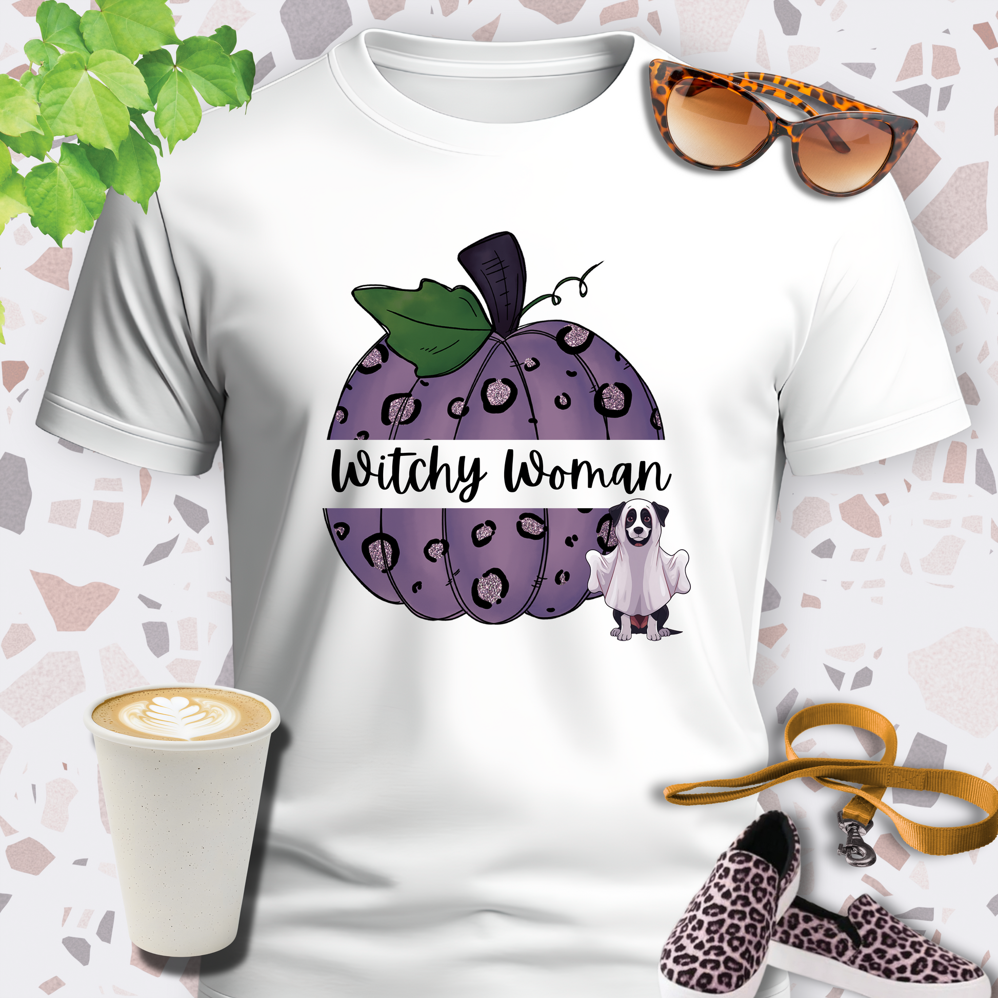 Cute Halloween Shirt for Women in white