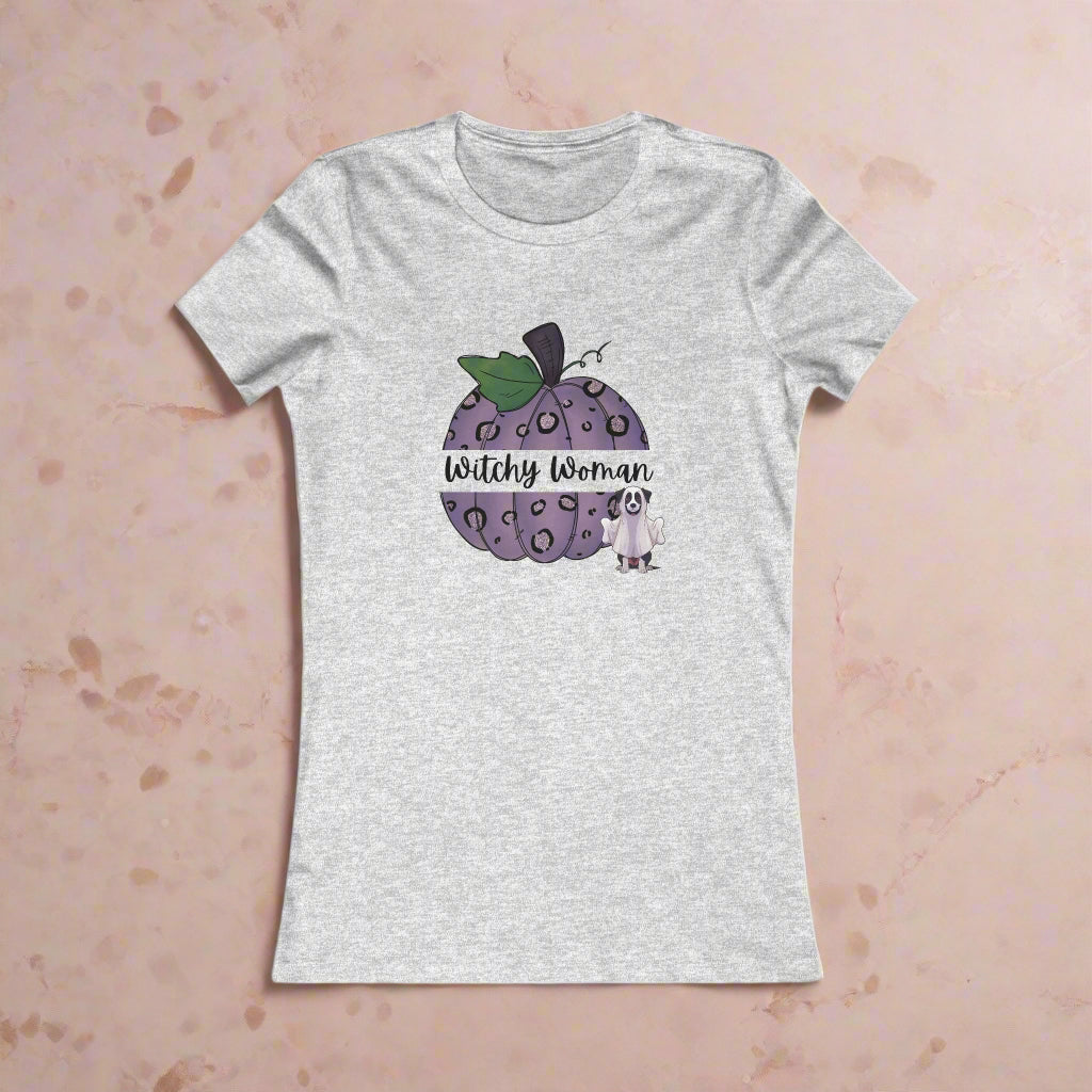 Cute halloween shirt for women in Athletic Heather 