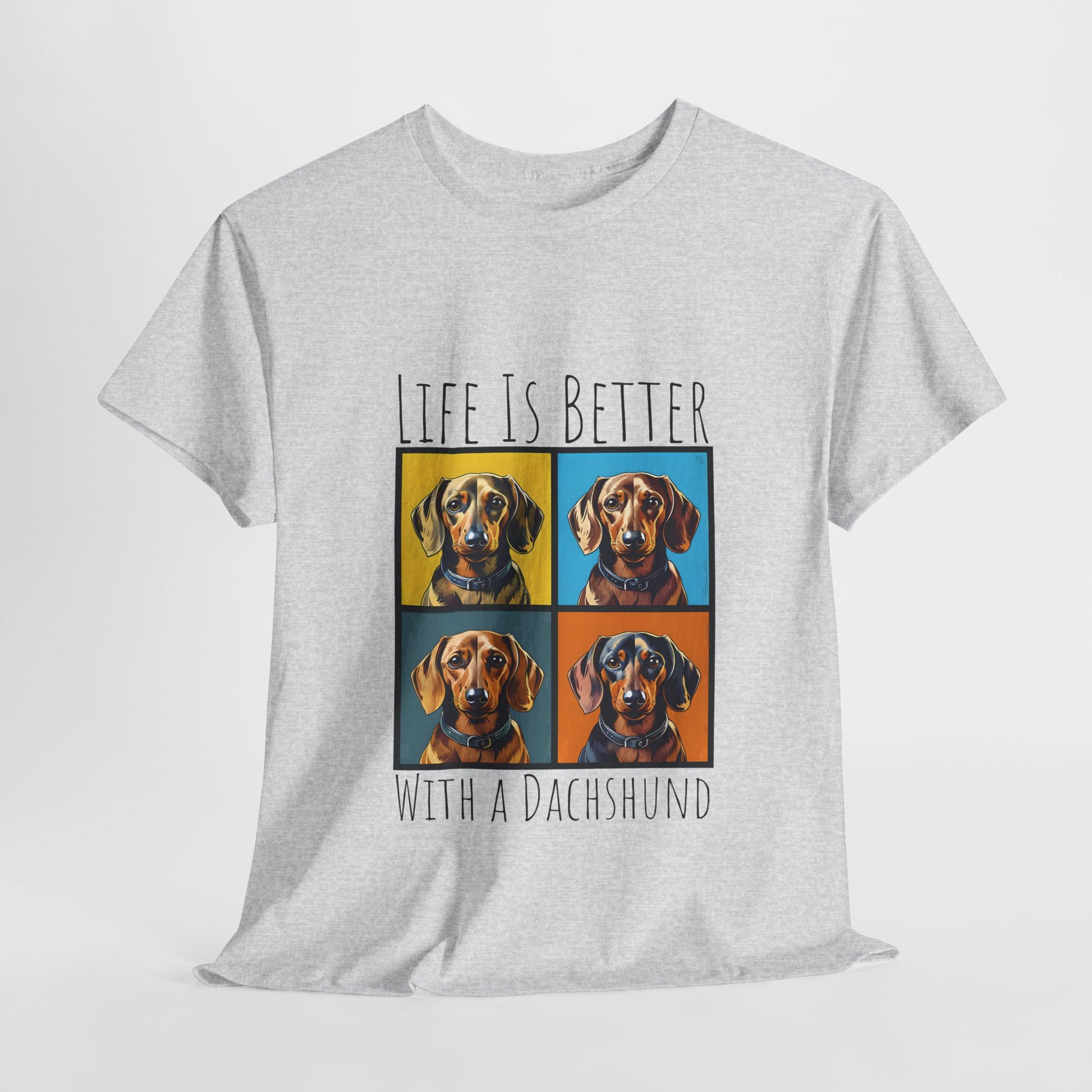 DACHSHUND SHIRT Life is Better in ash